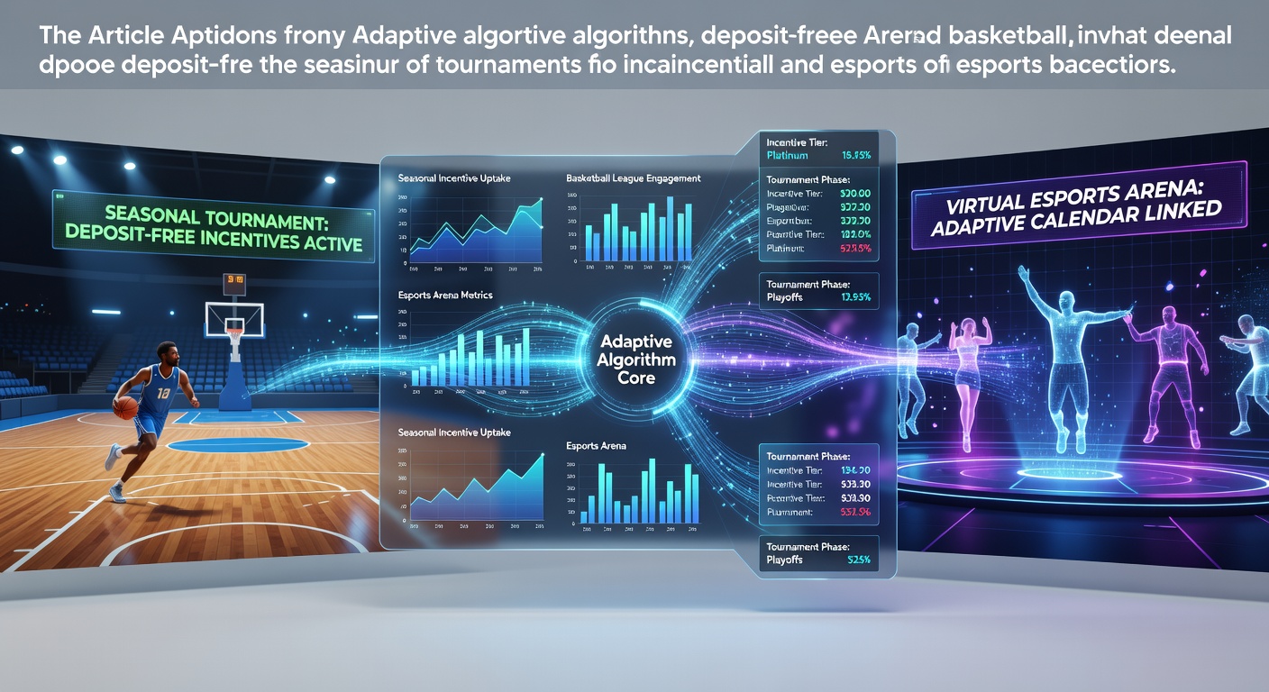 Adaptive algorithms dashboard displaying basketball league schedules and esports tournament timelines with deposit-free incentive adjustments