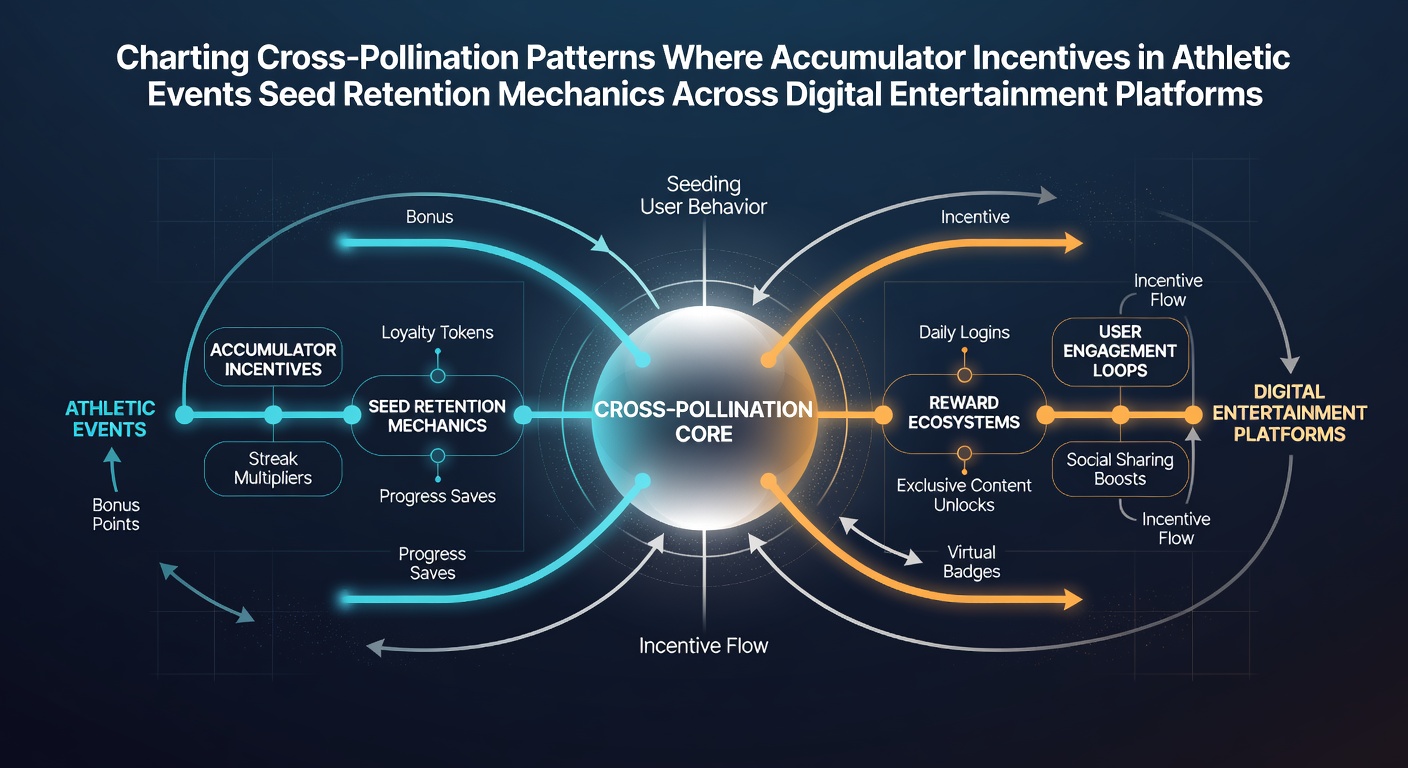Visual mapping of accumulator incentives flowing from athletic events into digital retention systems across platforms