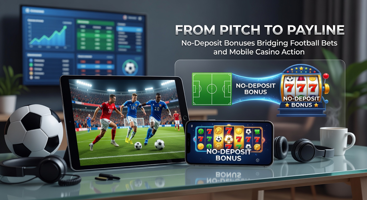 Mobile phone screen showing football betting slip morphing into casino slot reels with bonus credits