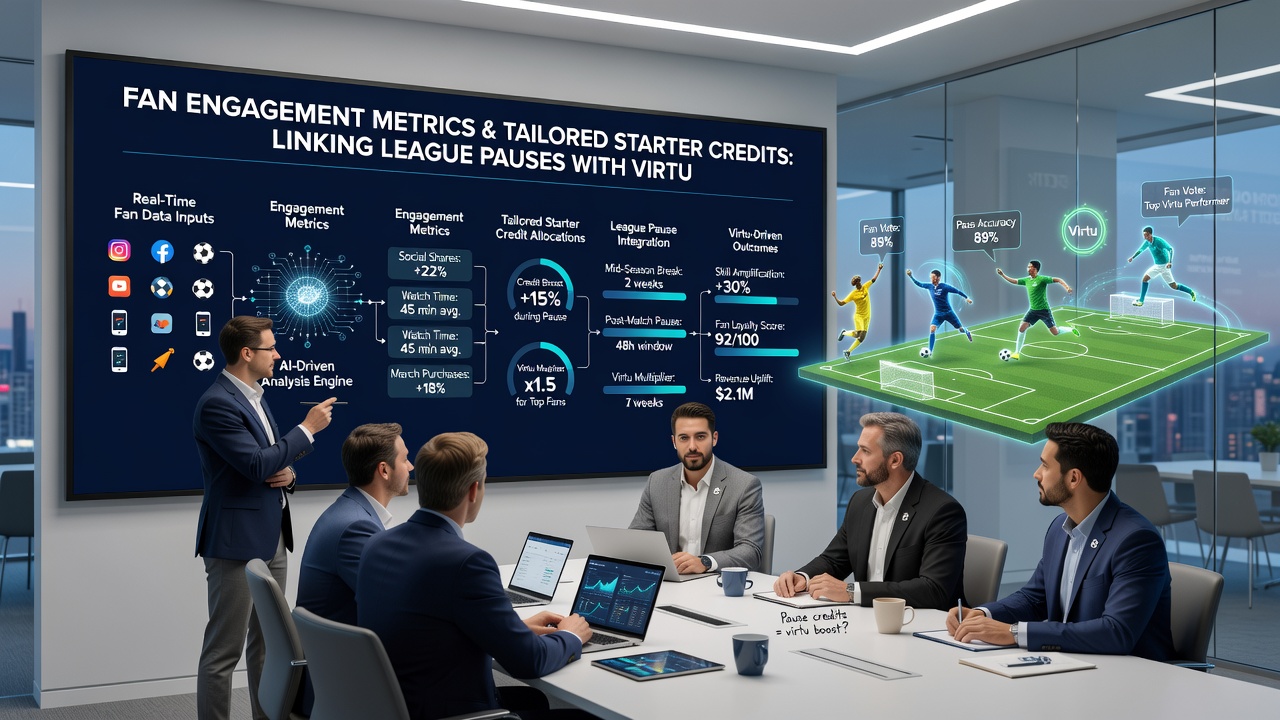 Mobile interface displaying crossover credits between soccer metrics and virtual racket arenas