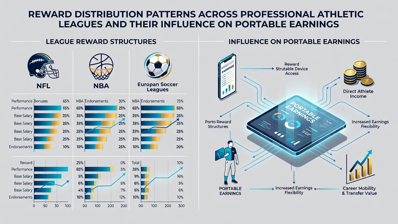 Infographic illustrating connections between league revenue sharing and mobile entertainment credit usage patterns