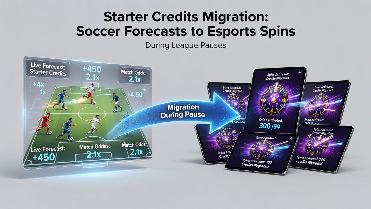Visual representation of credit flows between soccer betting interfaces and esports table game platforms on mobile devices