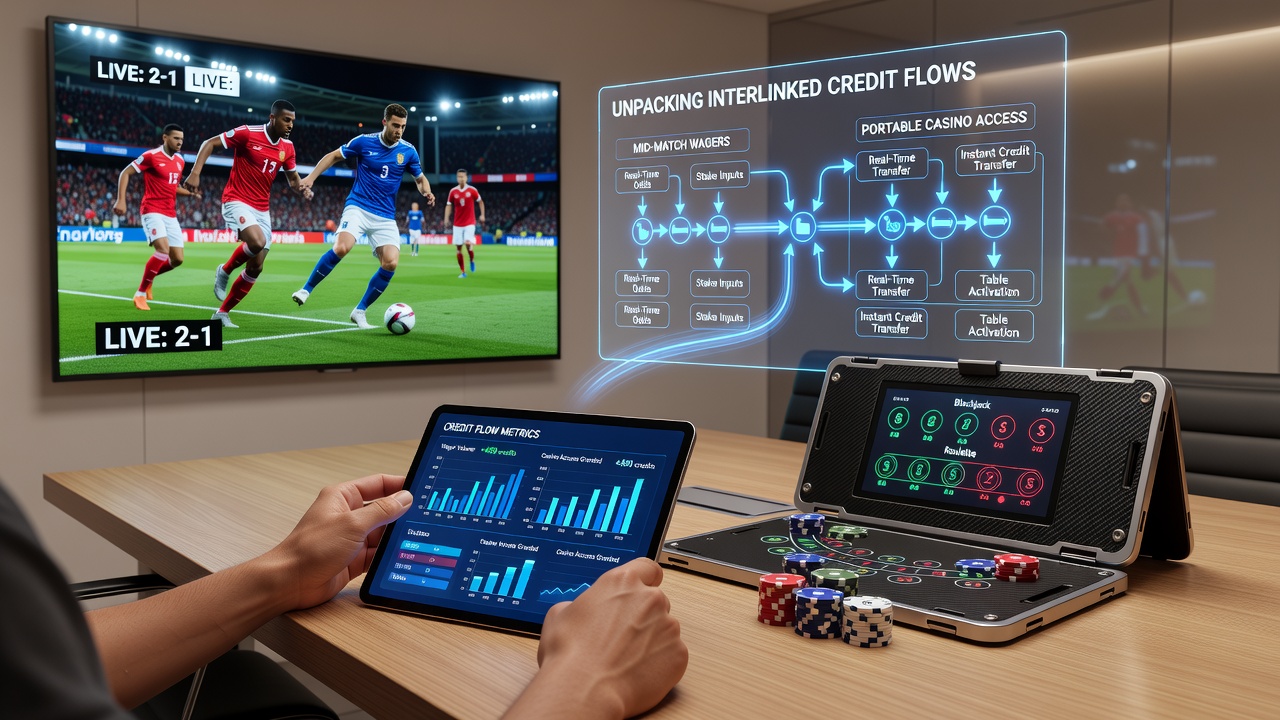 Mobile device displaying interconnected betting and casino interfaces during an esports event